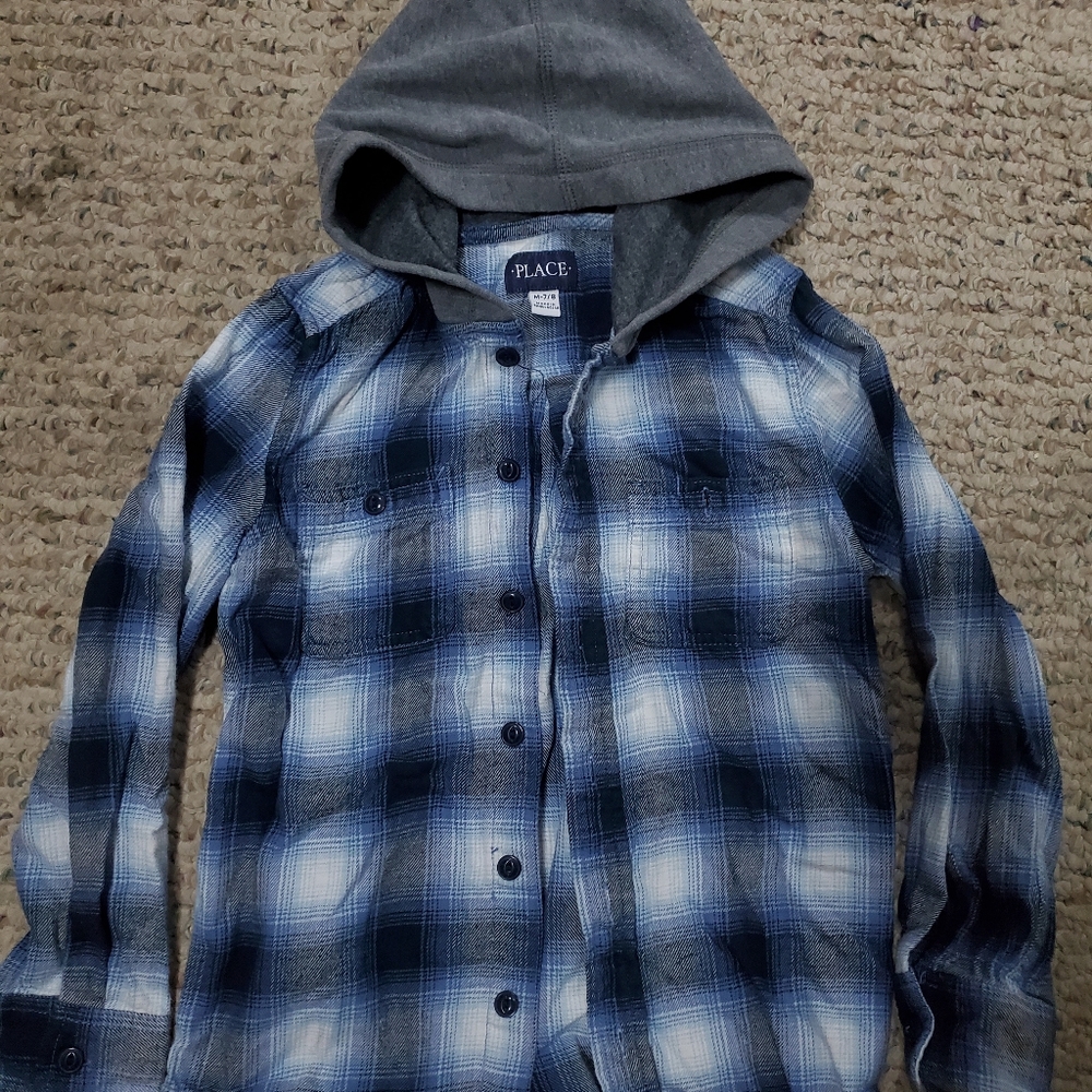 Children's Place long sleeve shirt with hoodie